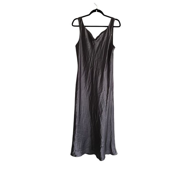 𝅺VANITY FAIR Vintage Sleeveless Long Nightgown Nightdress Grey L - Picture 3 of 9